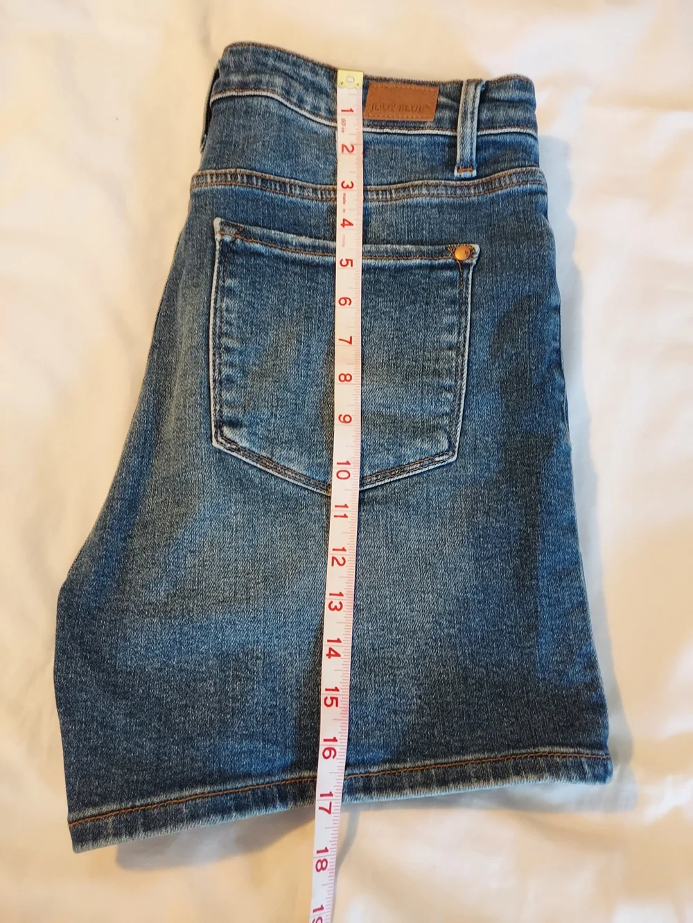 Judy Blue High-Waisted Front Seam Distressed Denim Shorts Size XL
